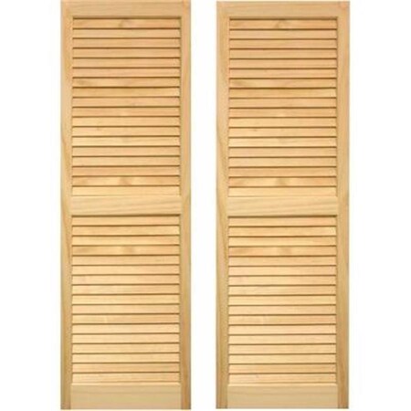 Pinecroft Pinecroft SHL63 Exterior Louvered Shutters 15 x 63 in. SHL63